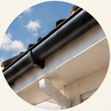 Clean guttering and white soffit details